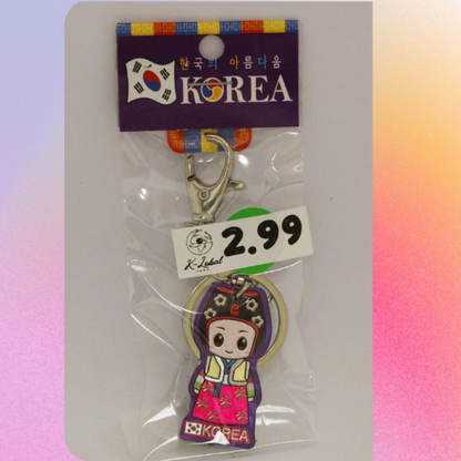Woman Korean traditional Keychains