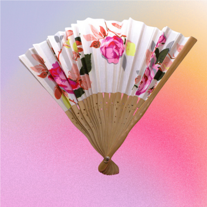 Korean traditional fan and pouch